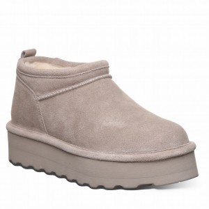 Bearpaw Retro Super Shorty Platform Støvler Dame Grå | FKP1349BG