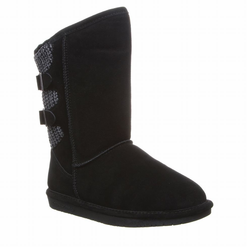 Bearpaw Boshie Wide Høye Støvletter Dame Svarte | CWP3590OO