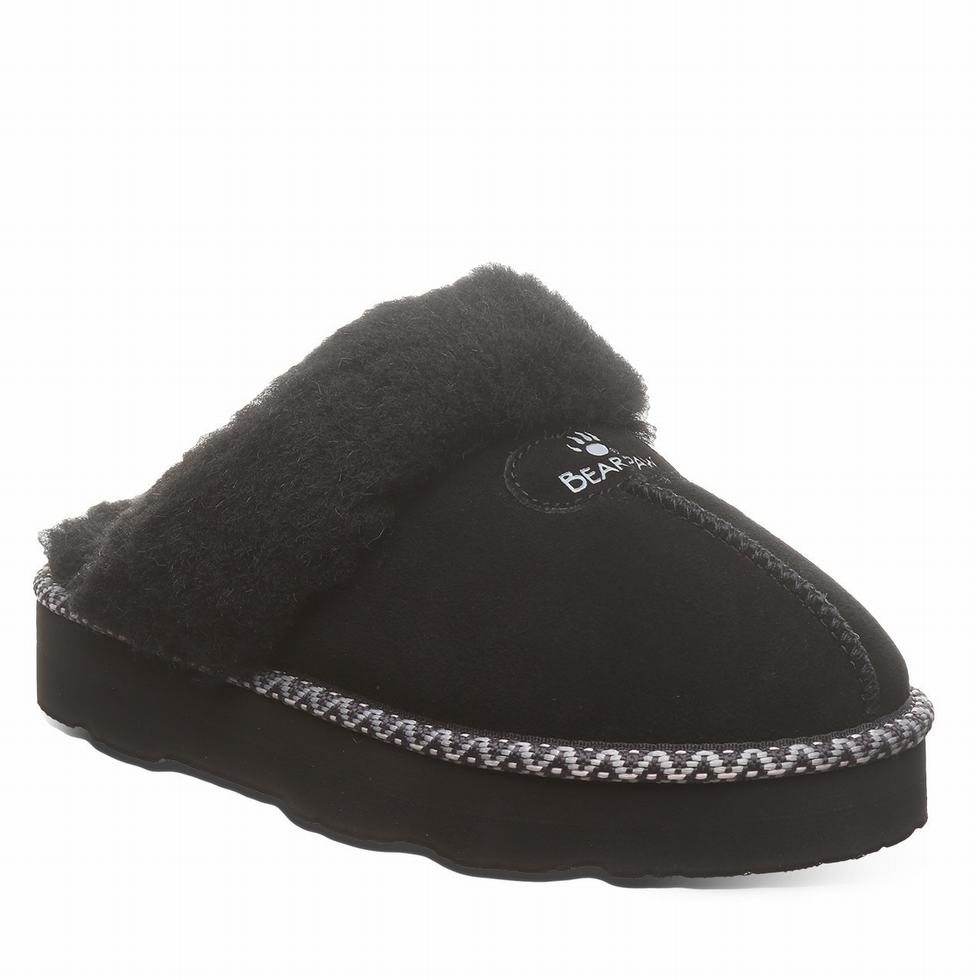 Bearpaw Loki Platform Lo Deco Tøfler Dame Svarte | PMZ8318ZA