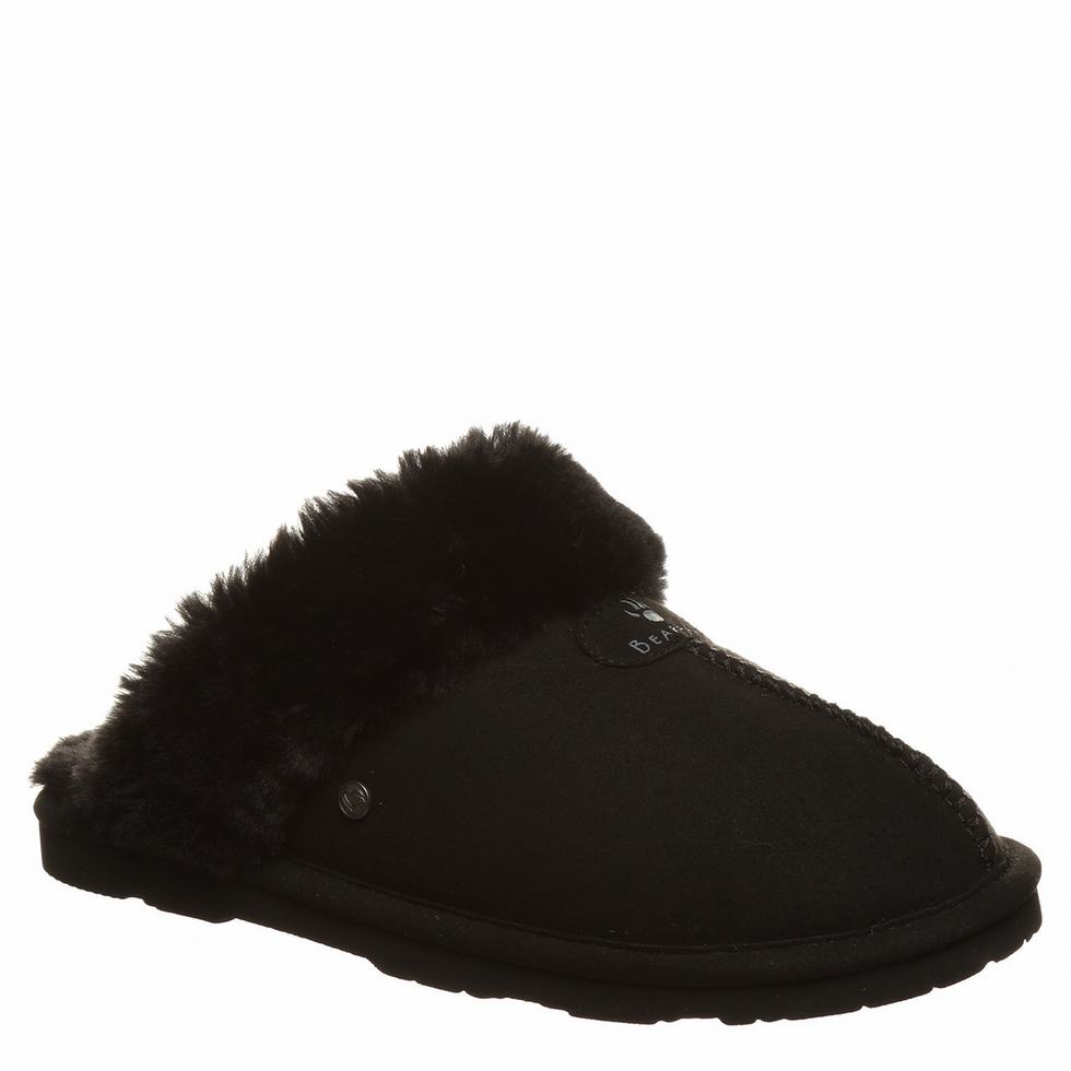 Bearpaw Loki Vegan Tøfler Dame Svarte | QWG325ZJ