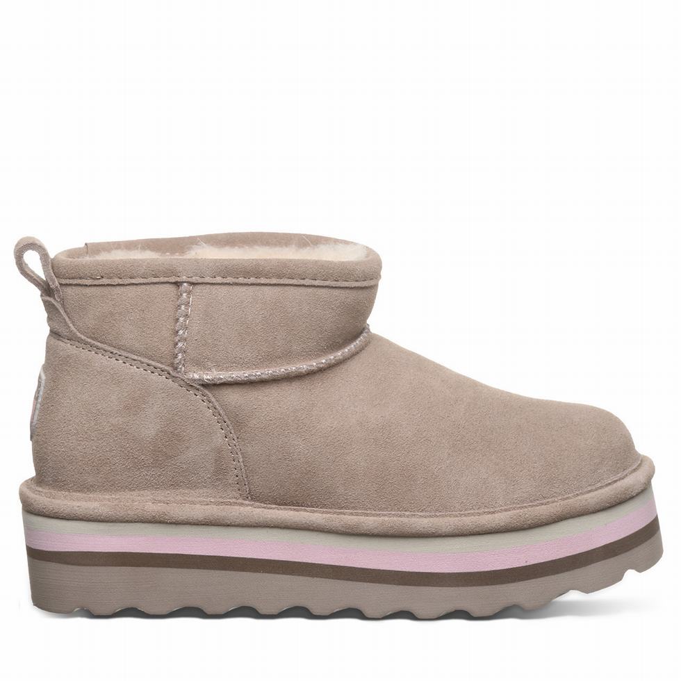 Bearpaw Retro Shorty Platform Støvler Dame Beige | IMQ3433IU