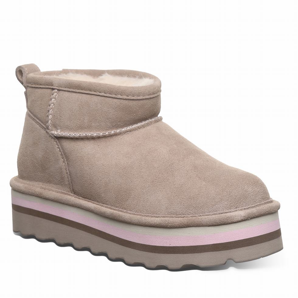 Bearpaw Retro Shorty Platform Støvler Dame Beige | IMQ3433IU