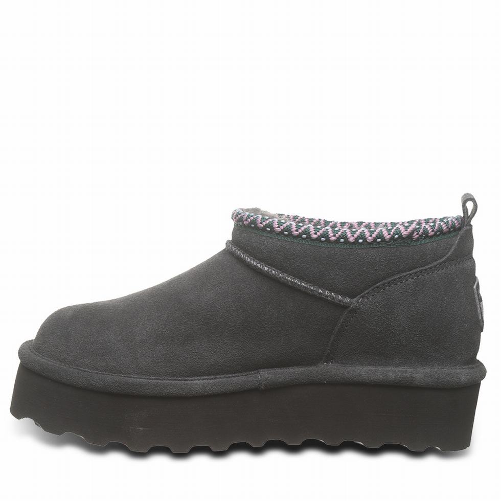 Bearpaw Retro Super Shorty Deco Platform Støvler Dame Grå | KAT6697LS