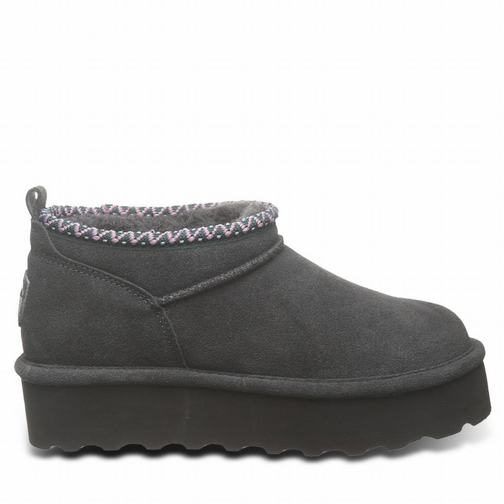 Bearpaw Retro Super Shorty Deco Platform Støvler Dame Grå | KAT6697LS