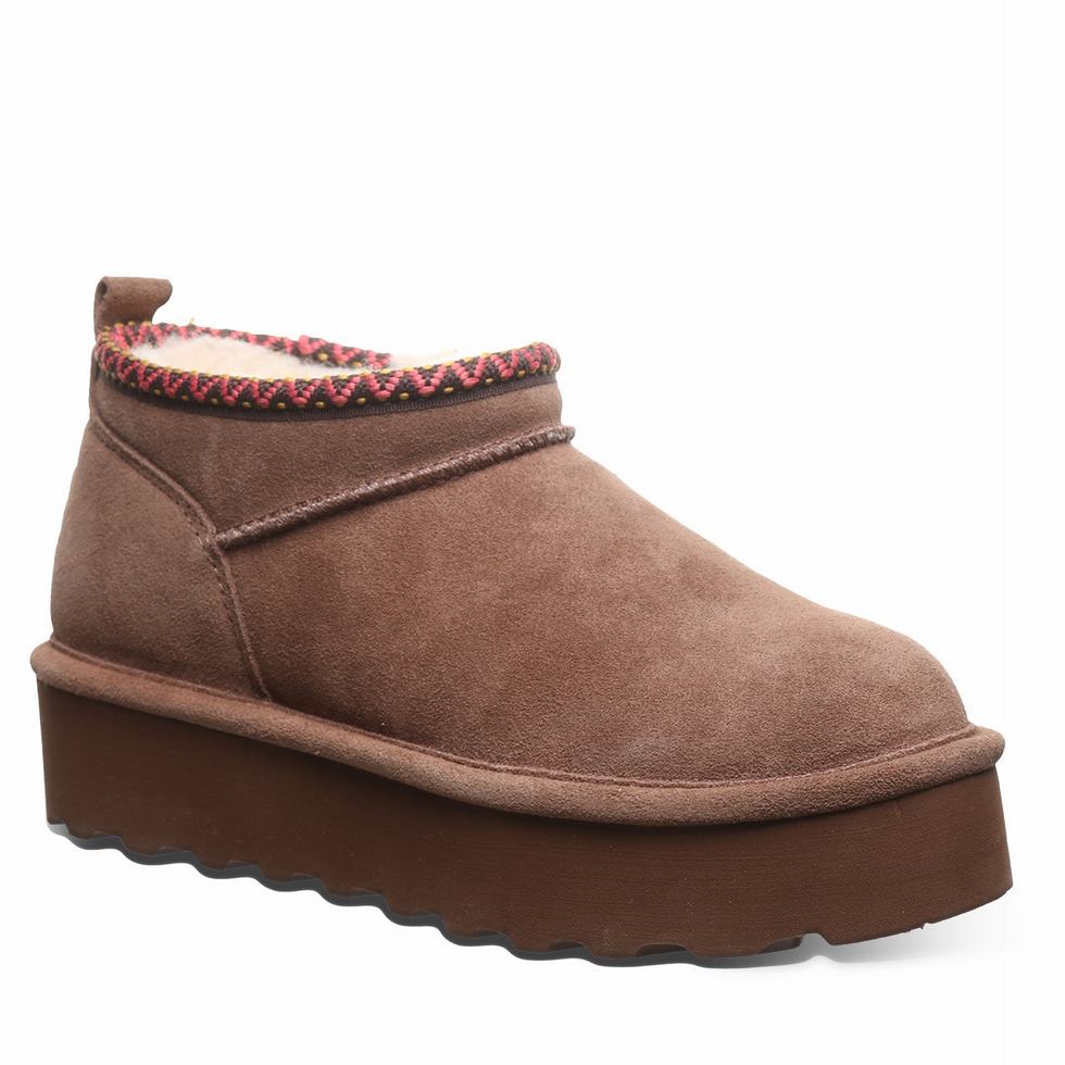 Bearpaw Retro Super Shorty Deco Platform Støvler Dame Brune | QWC3326LN