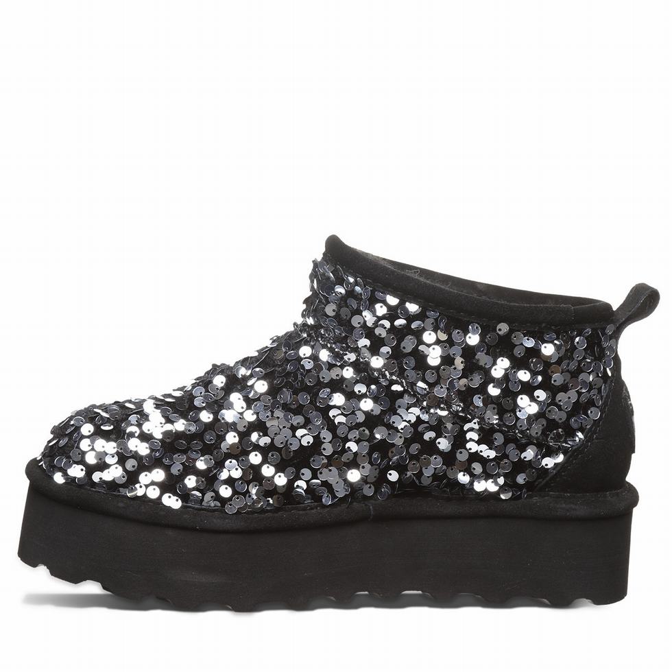 Bearpaw Retro Super Shorty Sequin Platform Støvler Dame Grå | NWO4637ID