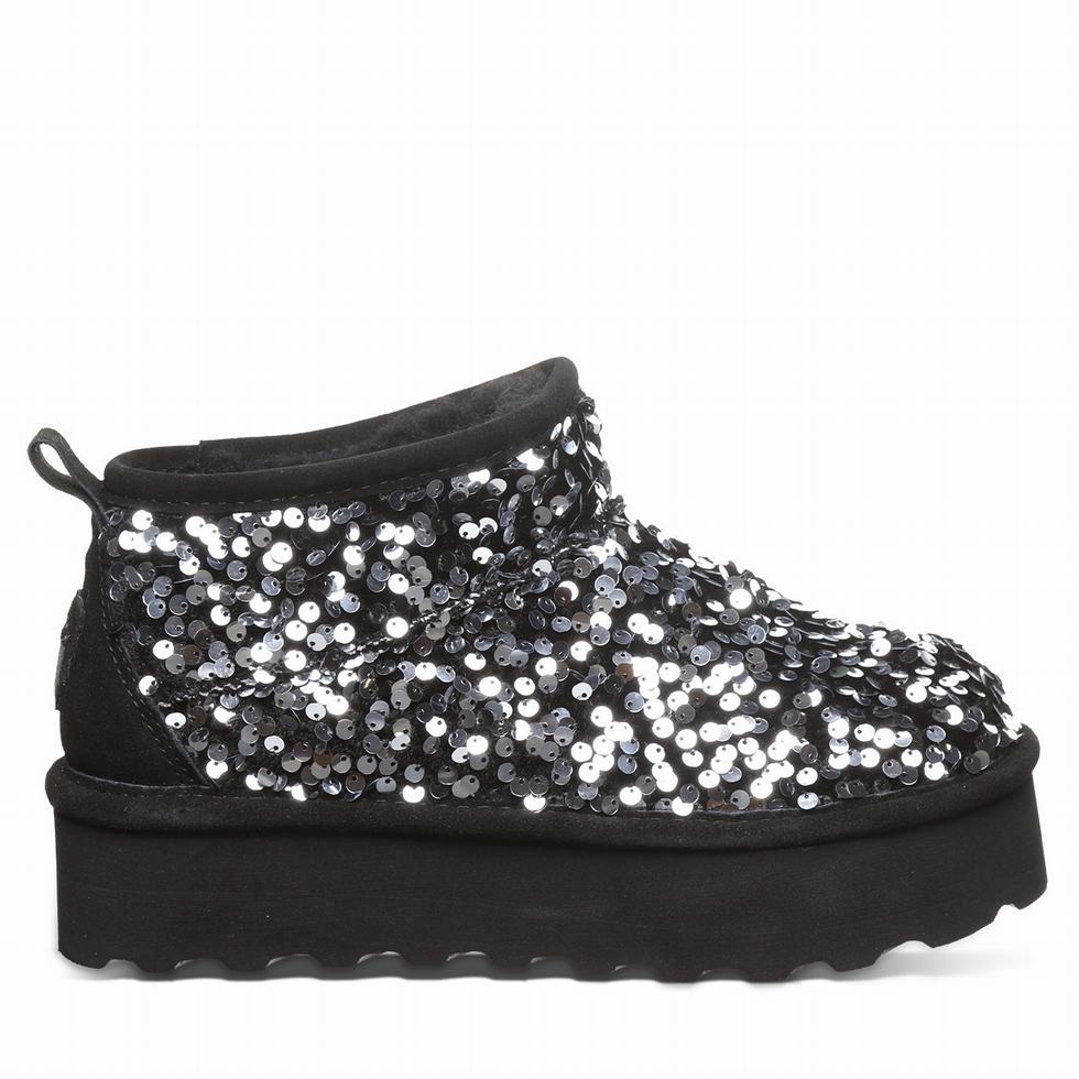 Bearpaw Retro Super Shorty Sequin Platform Støvler Dame Grå | NWO4637ID