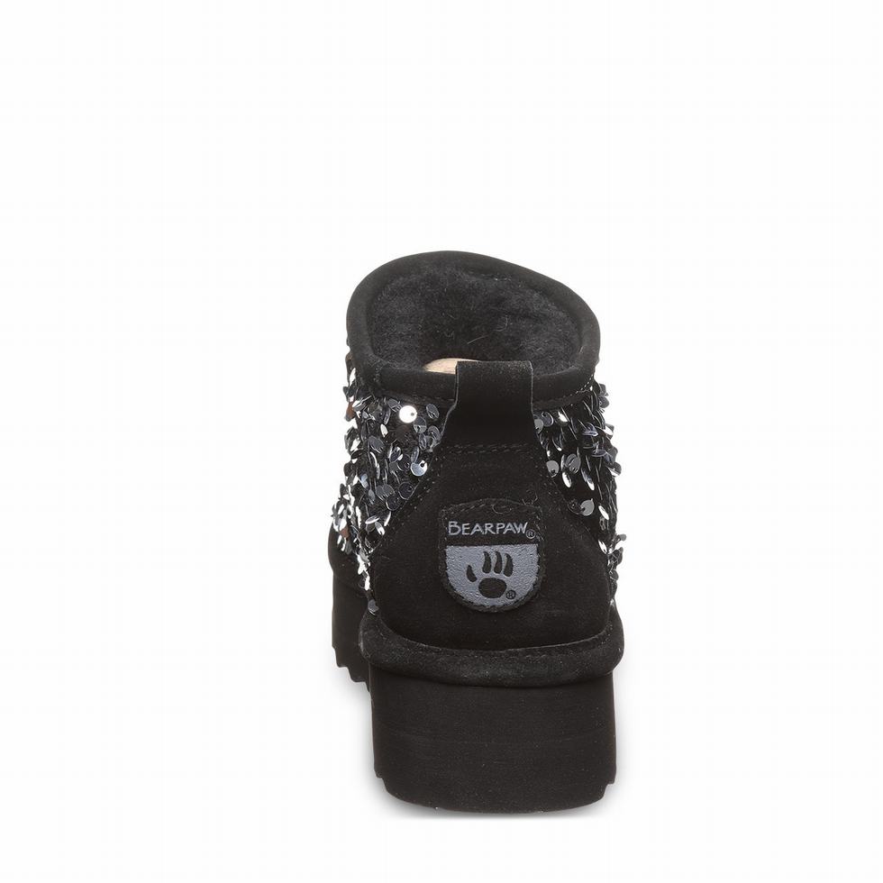 Bearpaw Retro Super Shorty Sequin Platform Støvler Dame Grå | NWO4637ID