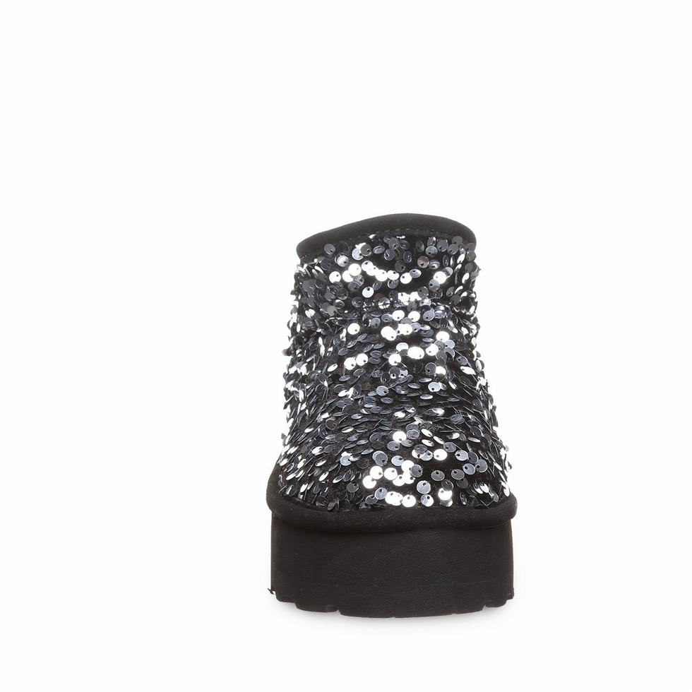 Bearpaw Retro Super Shorty Sequin Platform Støvler Dame Grå | NWO4637ID