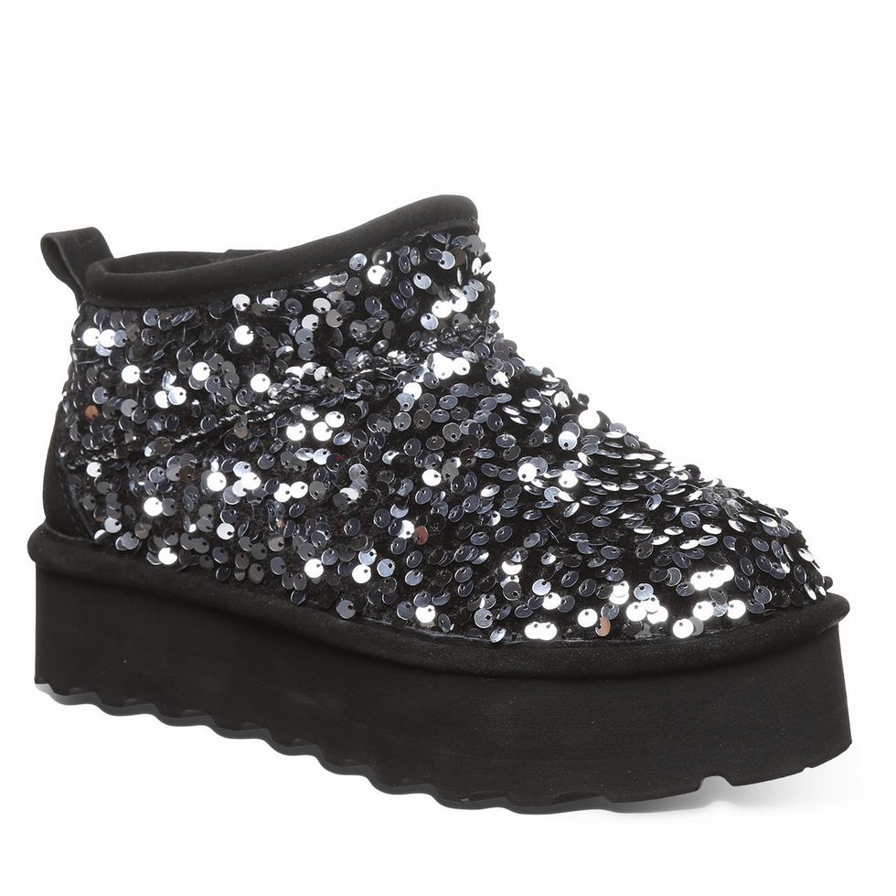 Bearpaw Retro Super Shorty Sequin Platform Støvler Dame Grå | NWO4637ID