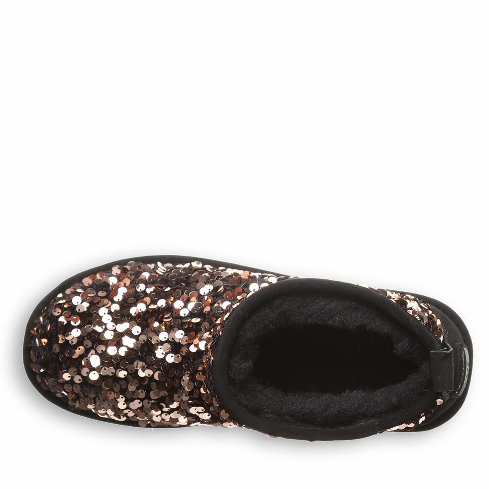 Bearpaw Retro Super Shorty Sequin Platform Støvler Dame Brune | KMU8431WT