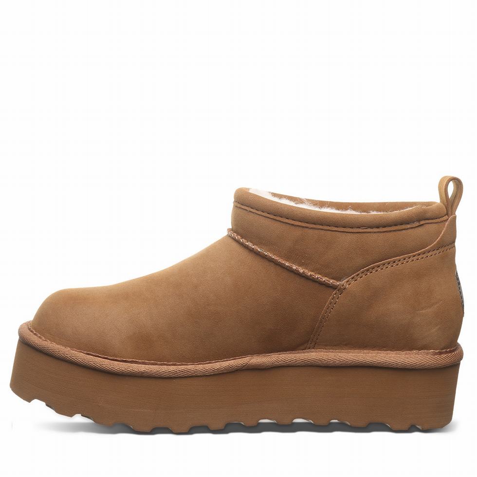 Bearpaw Retro Super Shorty Vegan Platform Støvler Dame Brune | WYP792WA