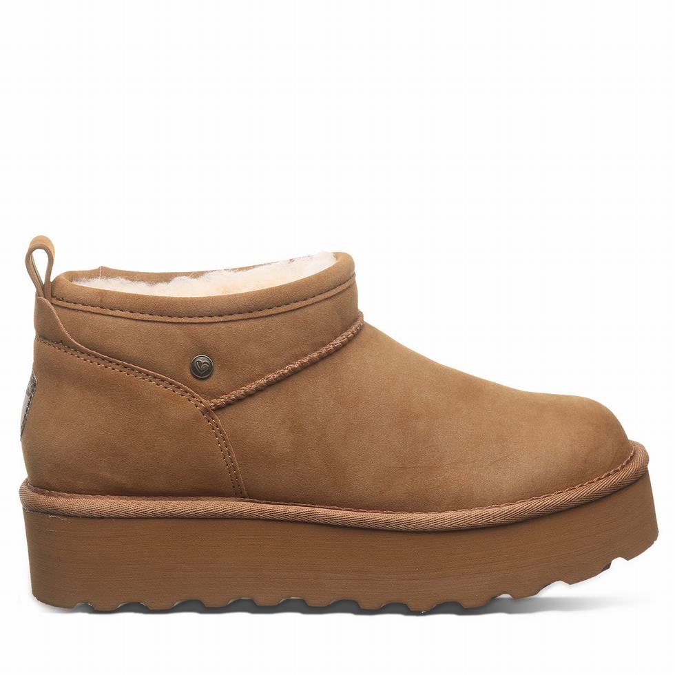 Bearpaw Retro Super Shorty Vegan Platform Støvler Dame Brune | WYP792WA