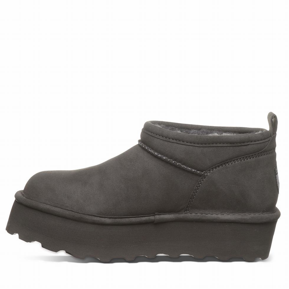 Bearpaw Retro Super Shorty Vegan Platform Støvler Dame Grå | KVZ4250EH