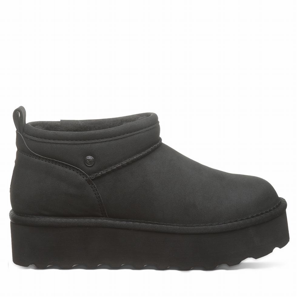 Bearpaw Retro Super Shorty Vegan Platform Støvler Dame Svarte | AQP7455ST