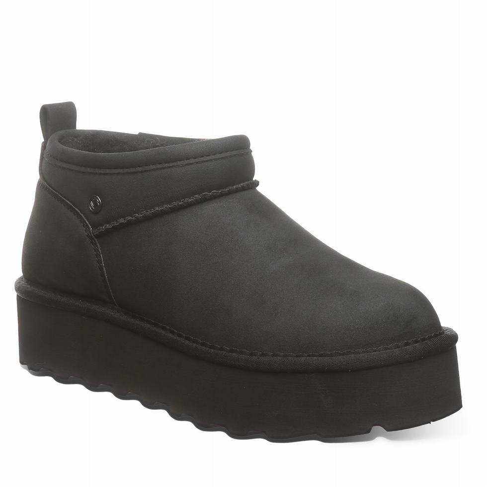 Bearpaw Retro Super Shorty Vegan Platform Støvler Dame Svarte | AQP7455ST