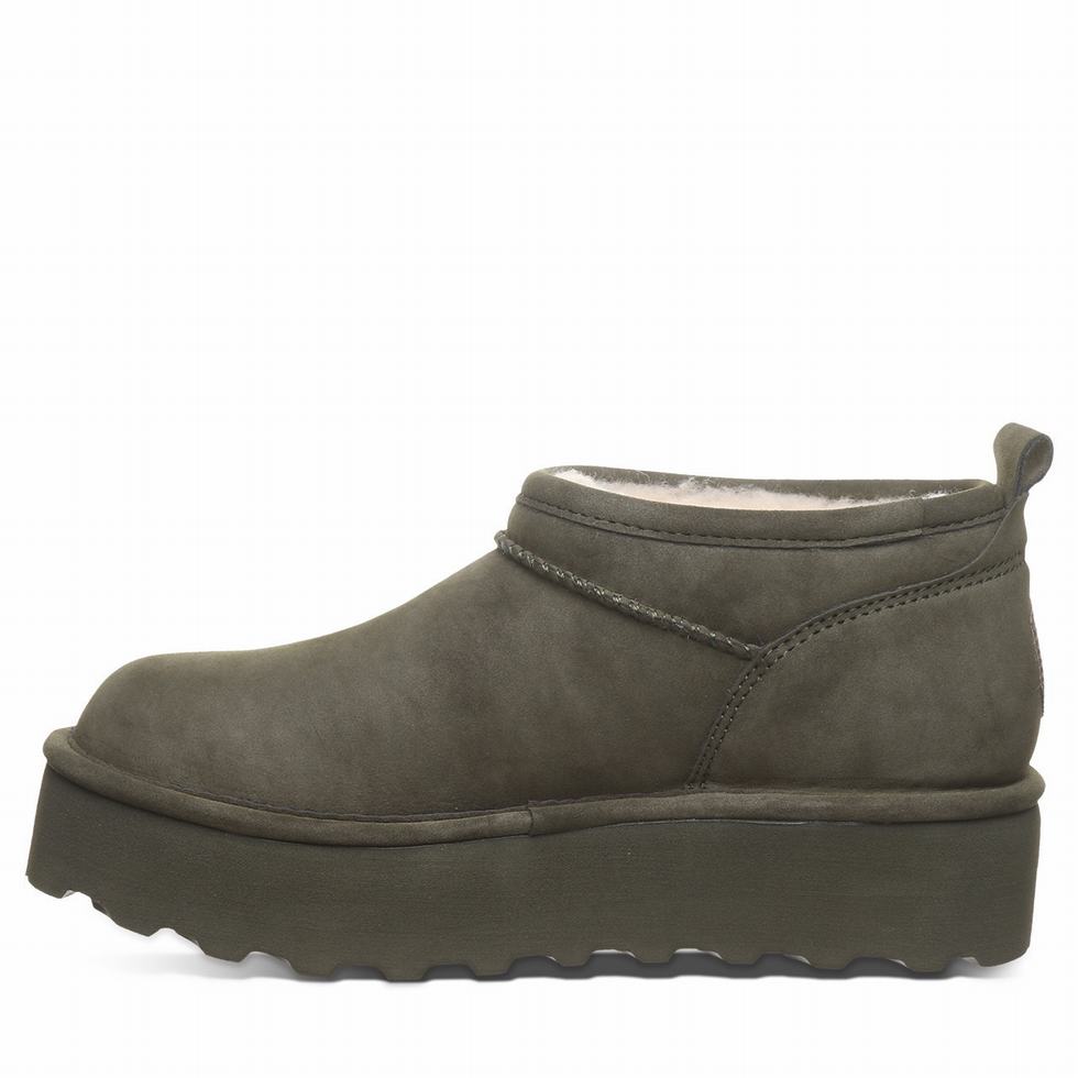 Bearpaw Retro Super Shorty Vegan Platform Støvler Dame Grønn | KDB3188GY