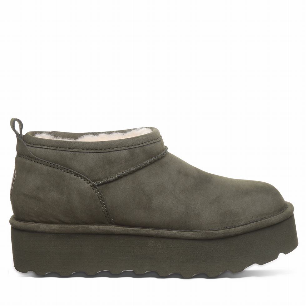 Bearpaw Retro Super Shorty Vegan Platform Støvler Dame Grønn | KDB3188GY