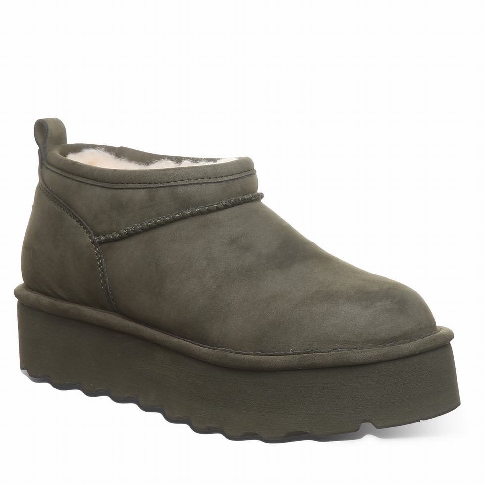 Bearpaw Retro Super Shorty Vegan Platform Støvler Dame Grønn | KDB3188GY