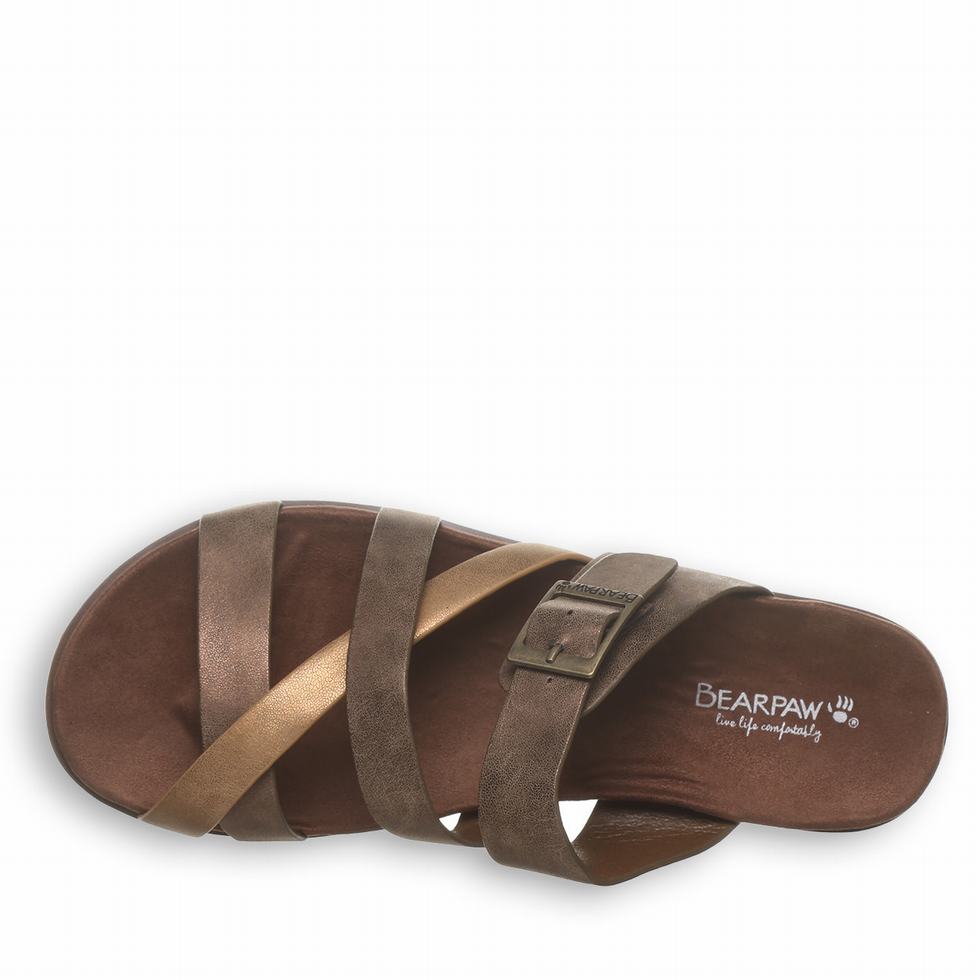 Bearpaw Rhodes Sandaler Dame Brune | ZRO297IN