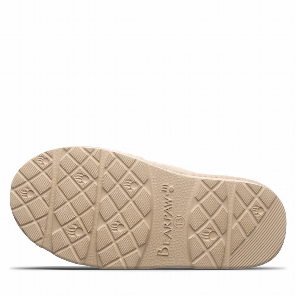 Bearpaw Snuggle Martis Youth Tøfler Barn Beige | QET3671YR