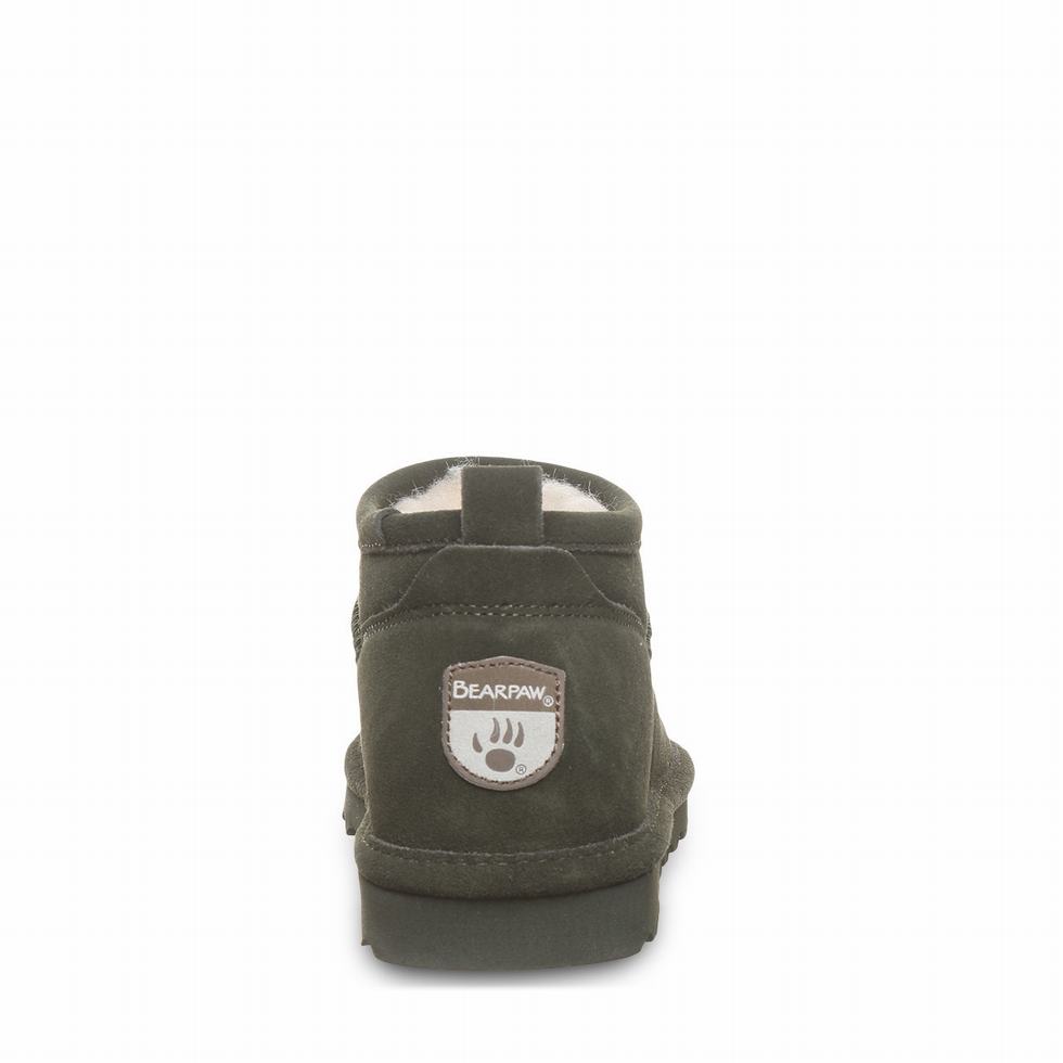 Bearpaw Super Shorty Wide Støvler Dame Grønn | PWF1193FU